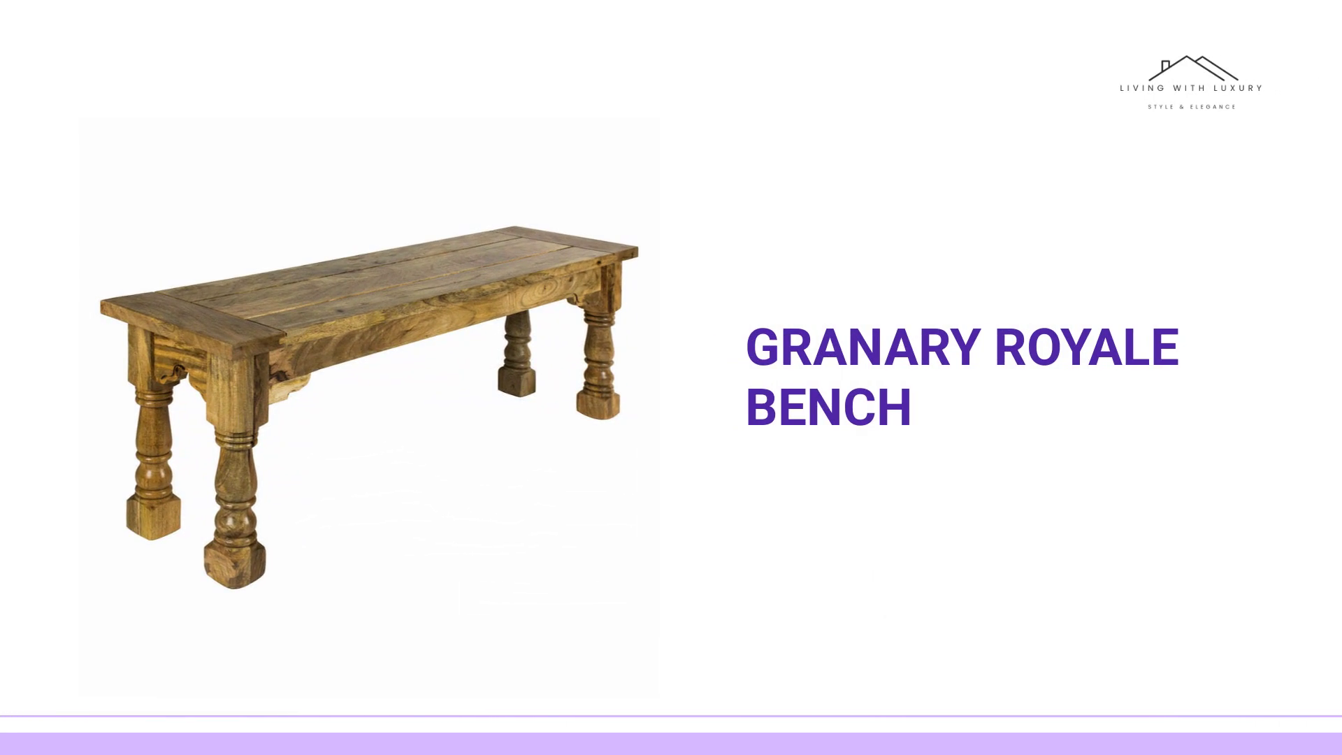Granary Royale Bench by@Outfy