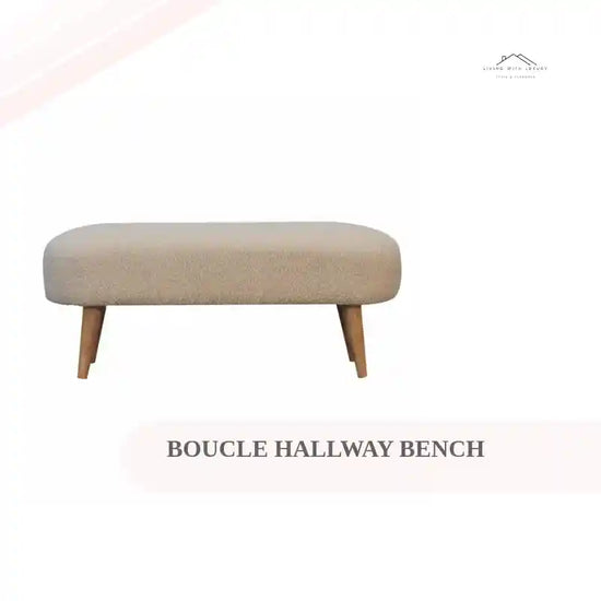 Boucle Hallway Bench by@Outfy