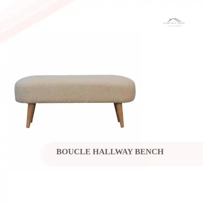 Boucle Hallway Bench by@Outfy
