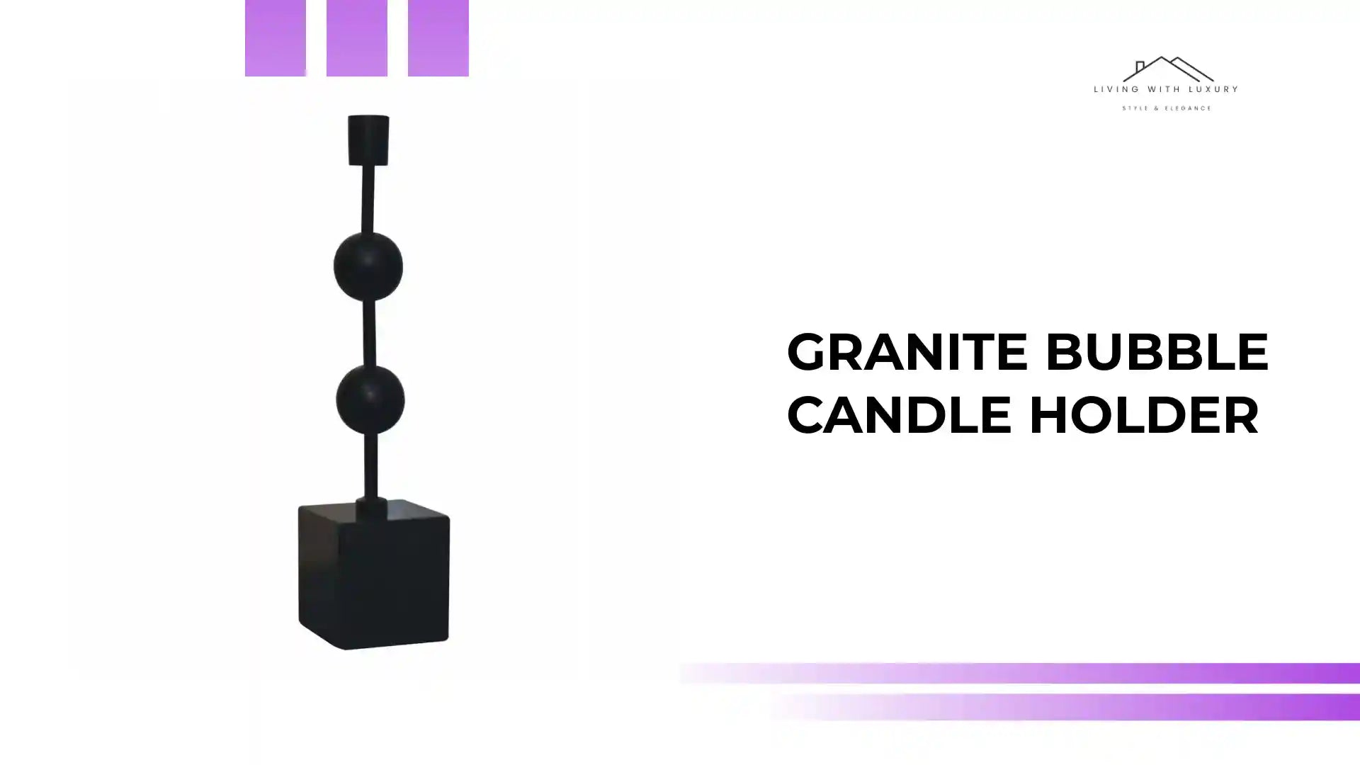 Granite Bubble Candle Holder by@Outfy