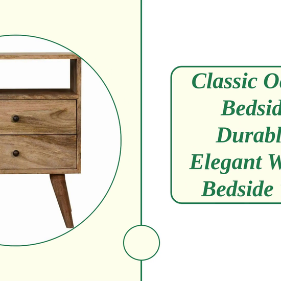Classic Oak-ish Bedside &ndash; Durable &amp; Elegant Wooden Bedside Table by@Outfy