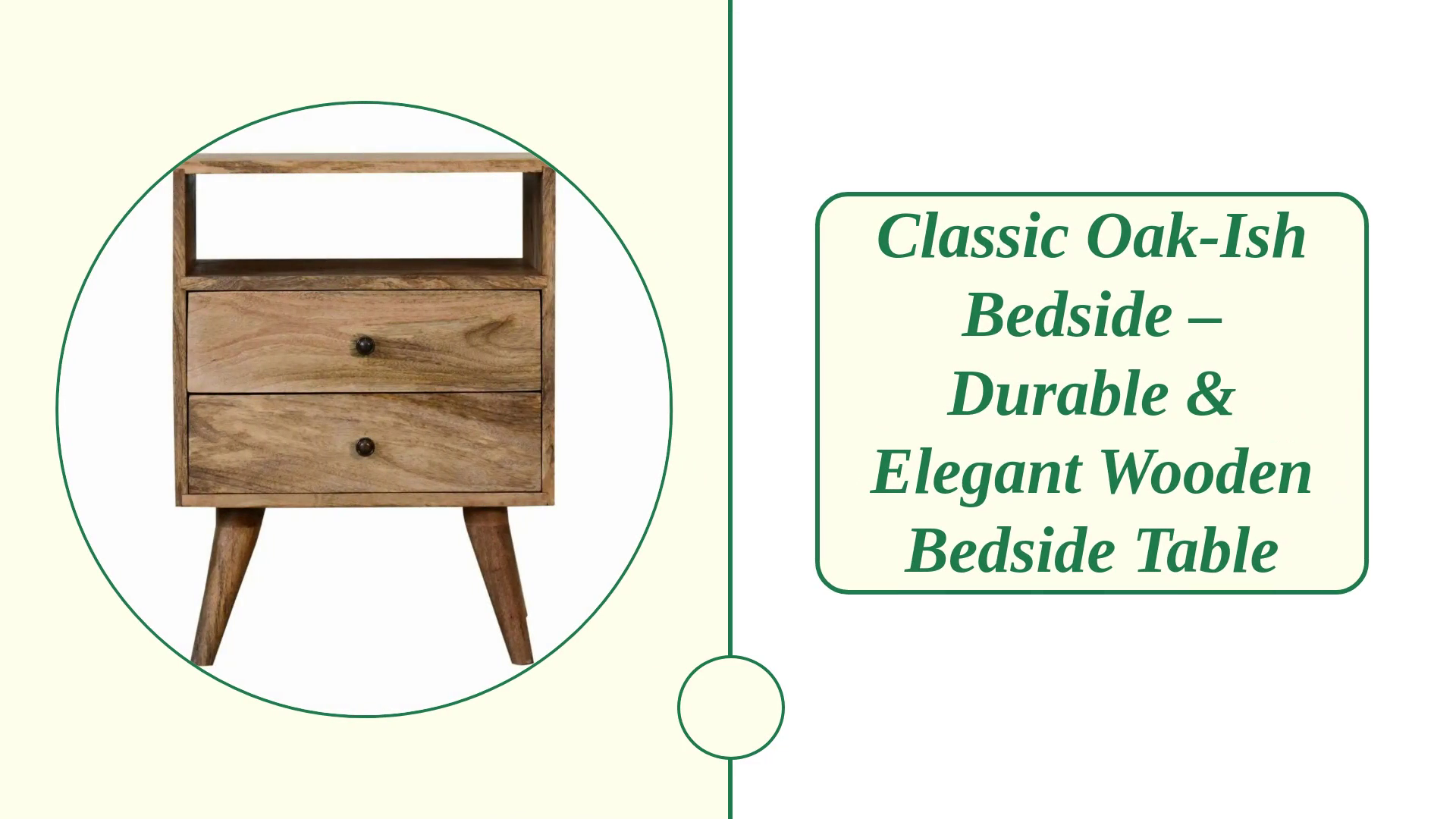 Classic Oak-ish Bedside &ndash; Durable &amp; Elegant Wooden Bedside Table by@Outfy