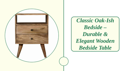 Classic Oak-ish Bedside &ndash; Durable &amp; Elegant Wooden Bedside Table by@Outfy