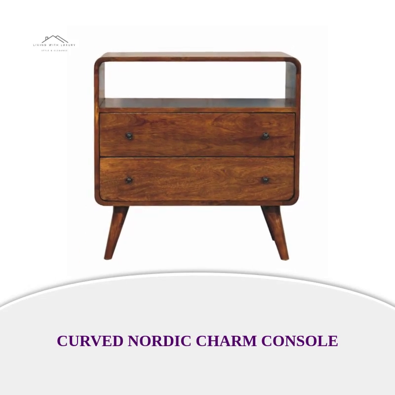 Curved Nordic Charm Console by@Outfy