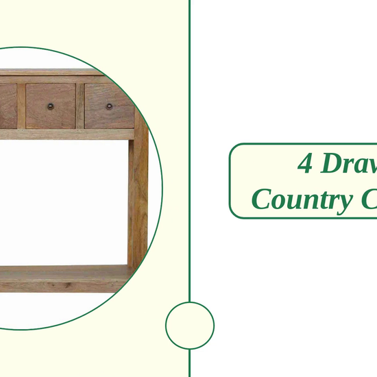4 Drawer Country Console by@Outfy