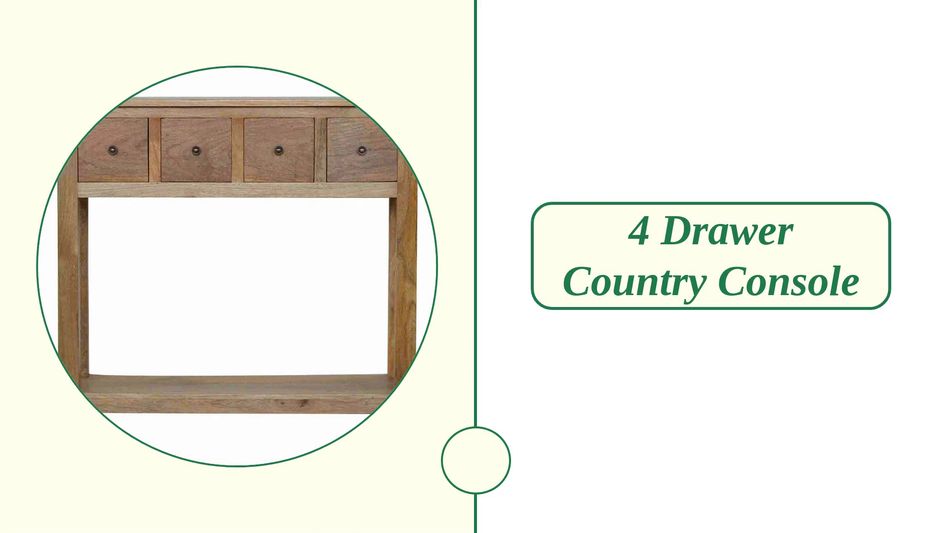 4 Drawer Country Console by@Outfy