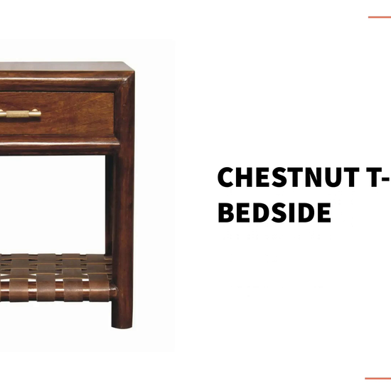 Chestnut T-Bar Bedside by@Outfy