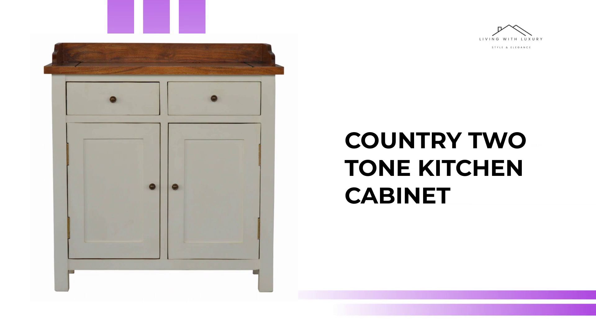 Country Two Tone Kitchen Cabinet by@Outfy