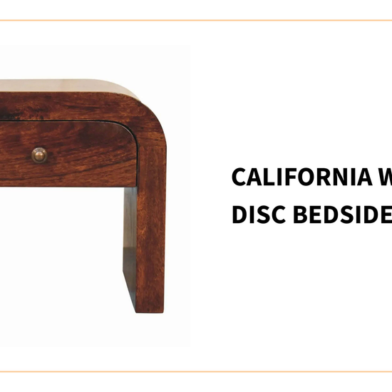 California Walnut Disc Bedside by@Outfy