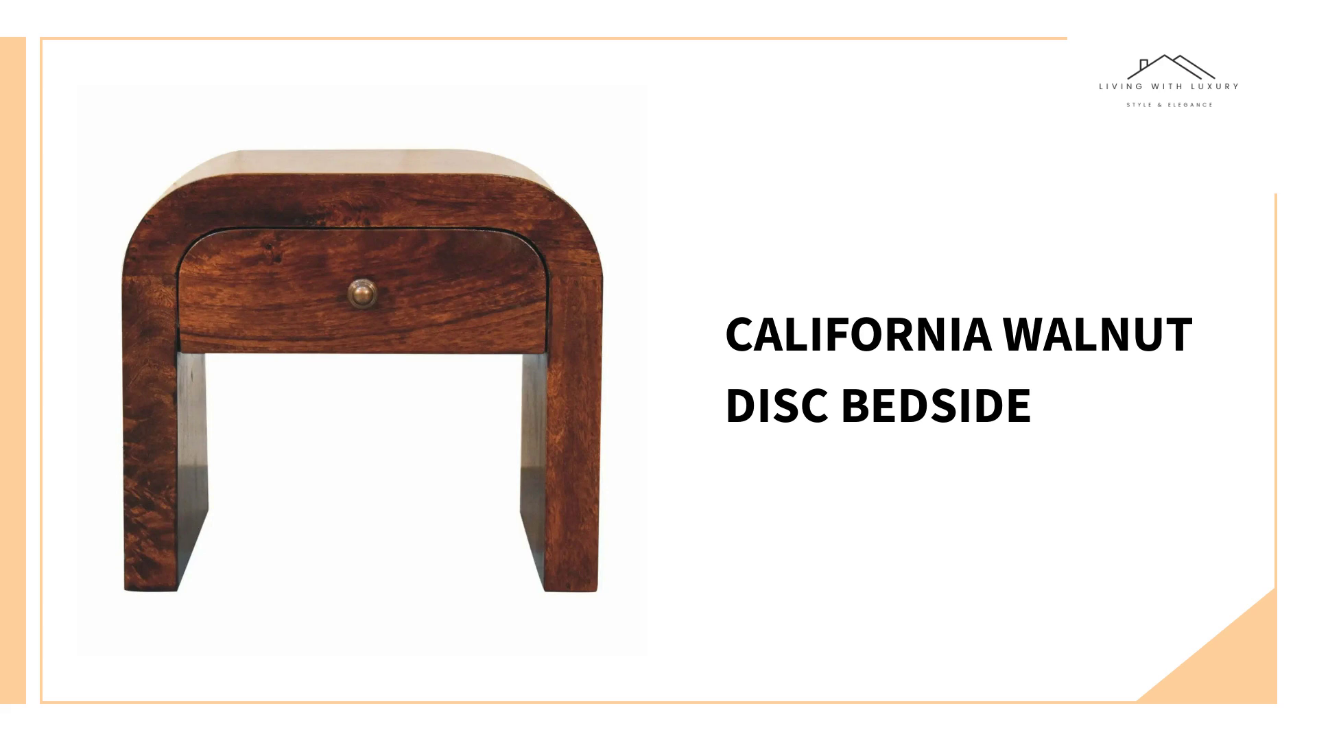 California Walnut Disc Bedside by@Outfy