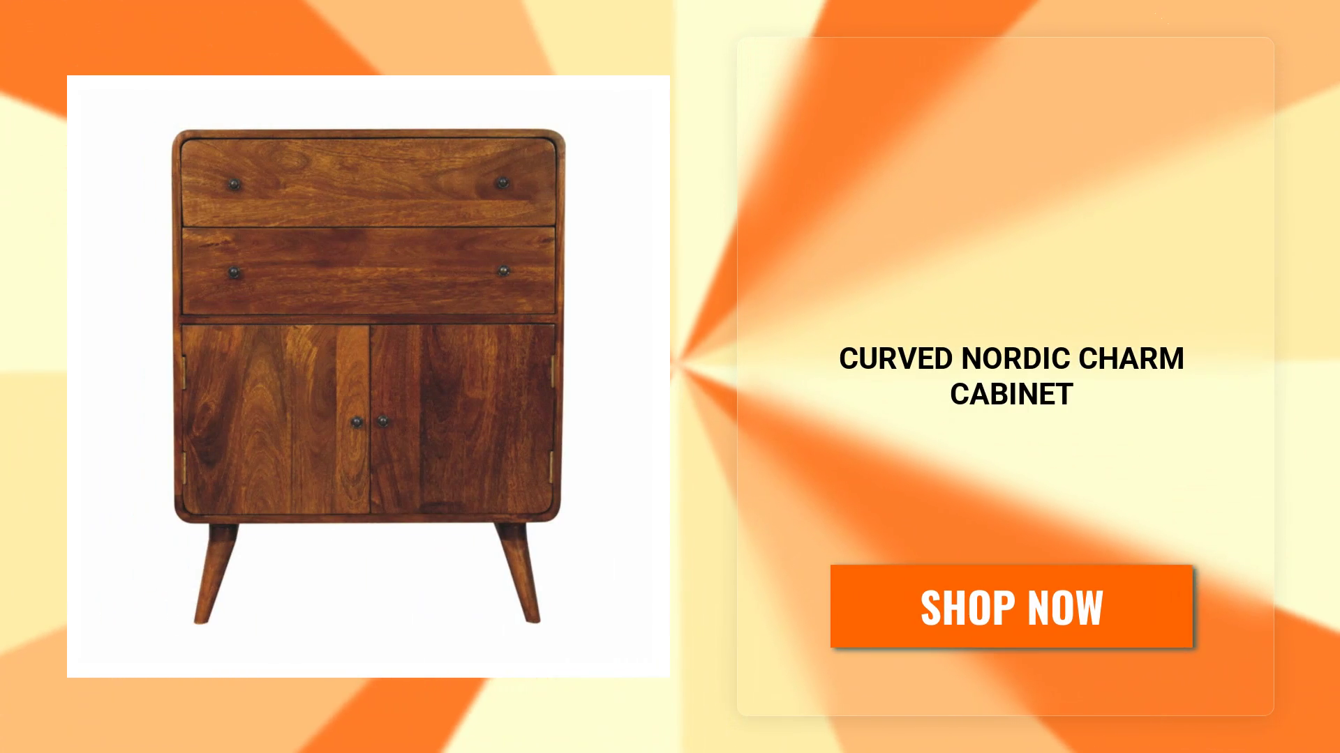 Curved Nordic Charm Cabinet by@Outfy