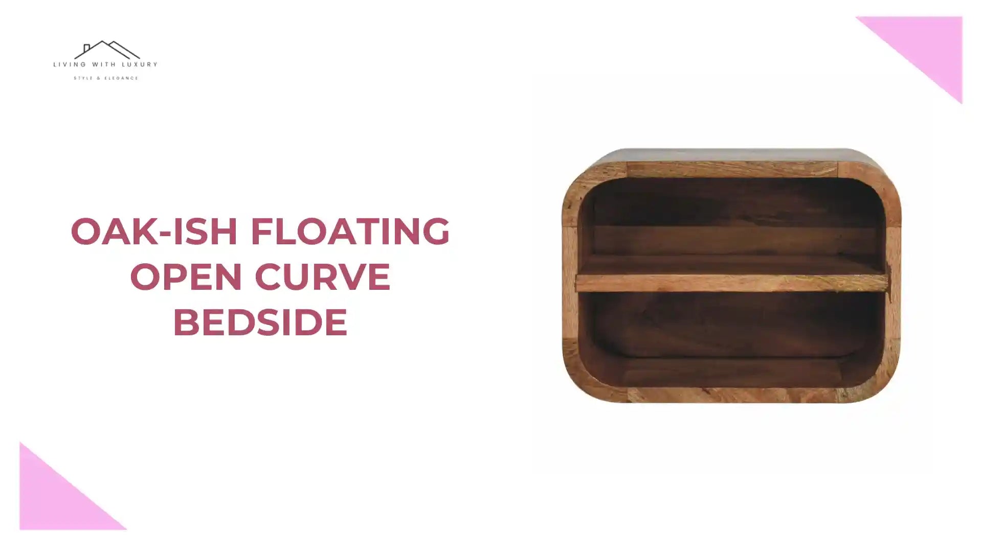 Oak-ish Floating Open Curve Bedside by@Outfy