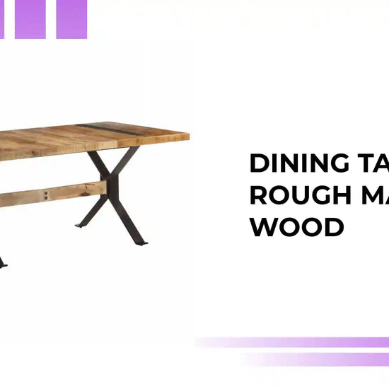 Dining Table Rough Mango Wood by@Outfy