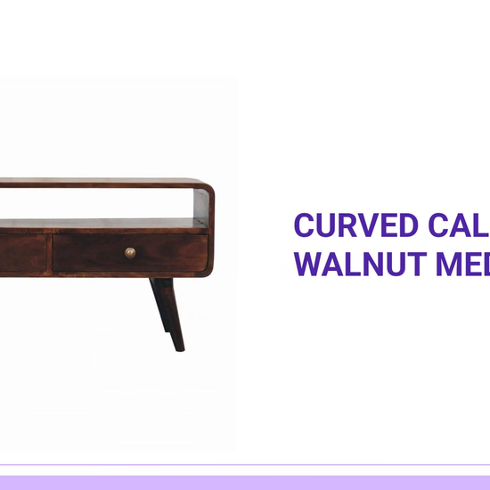 Curved California Walnut Media Unit by@Outfy