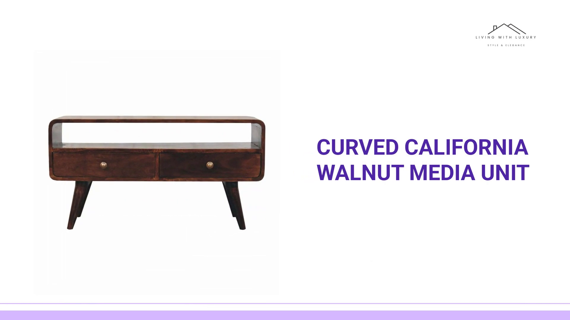 Curved California Walnut Media Unit by@Outfy