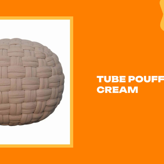 Tube Pouffe Cream by@Outfy