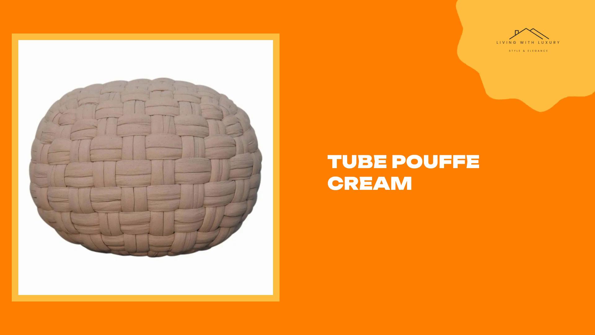 Tube Pouffe Cream by@Outfy