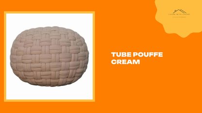 Tube Pouffe Cream by@Outfy