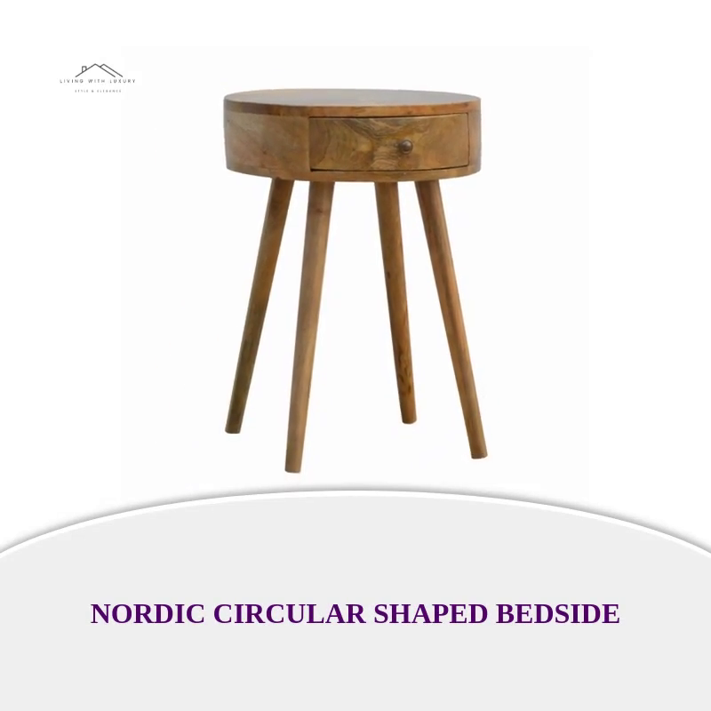 Nordic Circular Shaped Bedside by@Outfy