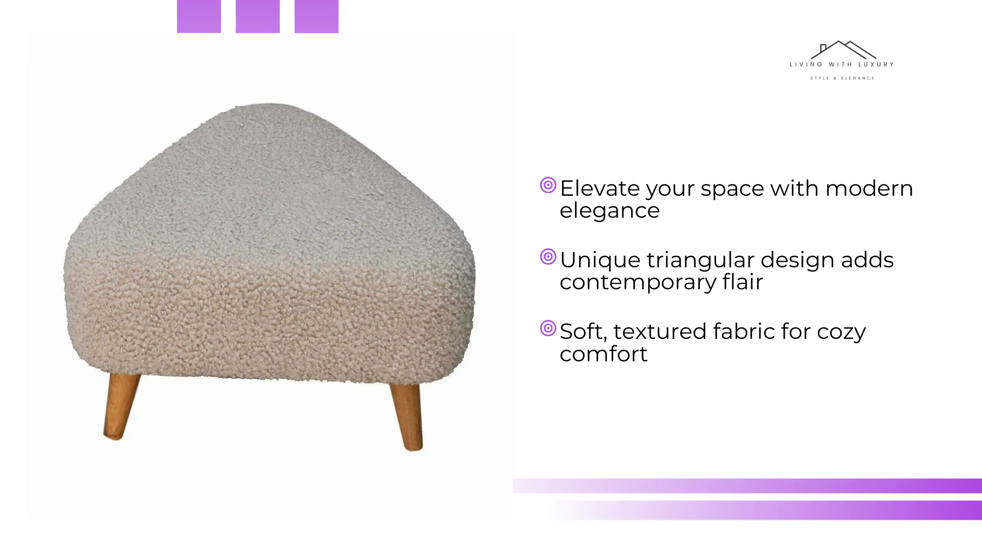 Mud Boucle Triangle Footstool by@Outfy