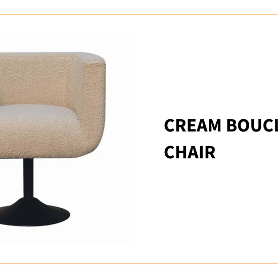 Cream Boucle Swivel Chair by@Outfy