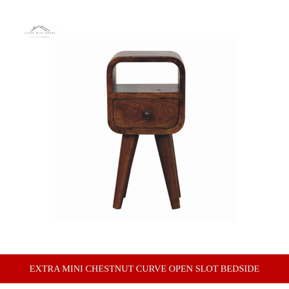 Extra Mini Chestnut Curve Open Slot Bedside by@Outfy
