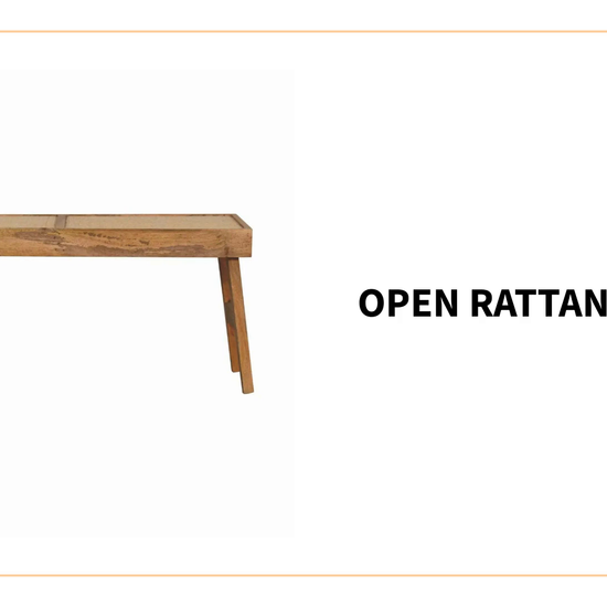 Open Rattan Bench by@Outfy
