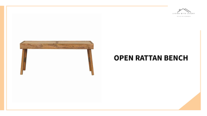 Open Rattan Bench by@Outfy