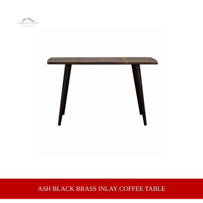Ash Black Brass Inlay Coffee Table by@Outfy