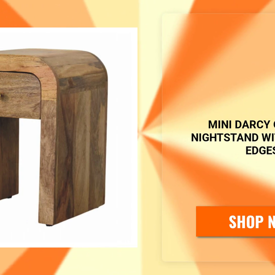 Mini Darcy Oak-ish Nightstand with Curved Edges by@Outfy