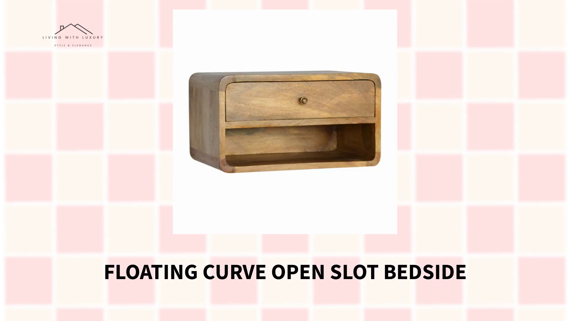 Floating Curve Open Slot Bedside by@Outfy