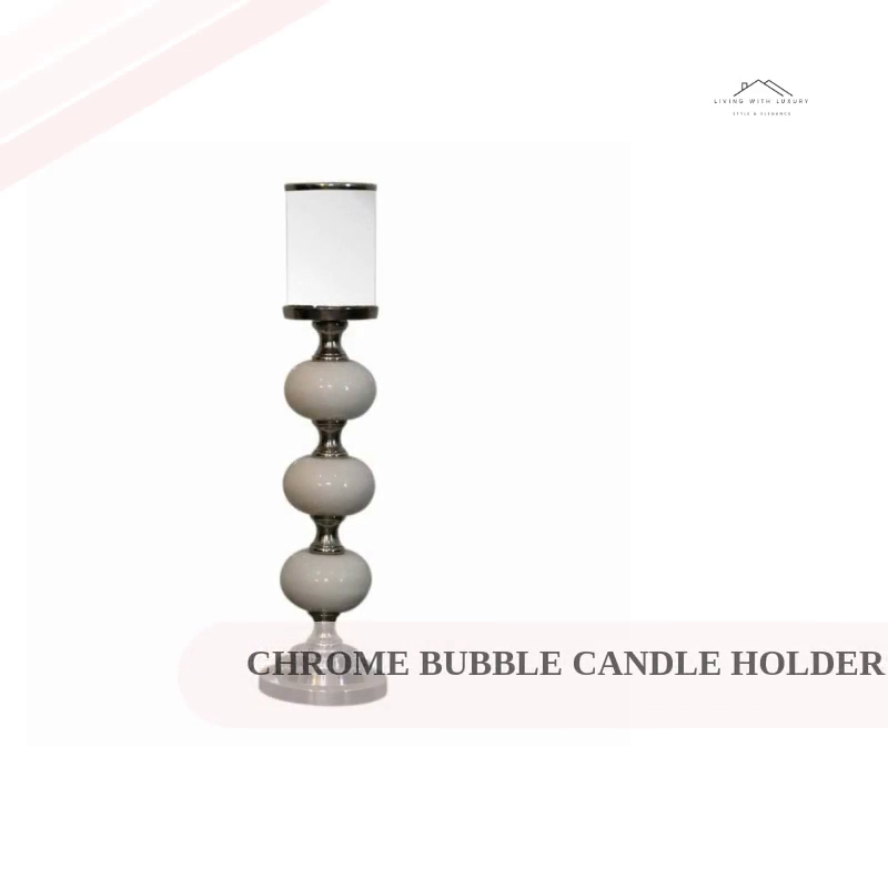 Chrome Bubble Candle Holder Set by@Outfy