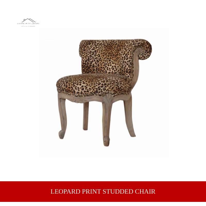 Leopard Print Studded Chair by@Outfy