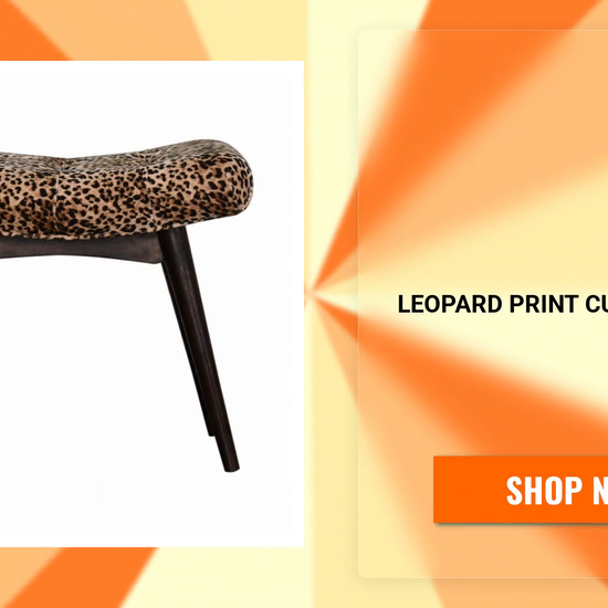 Leopard Print Curved Bench by@Outfy