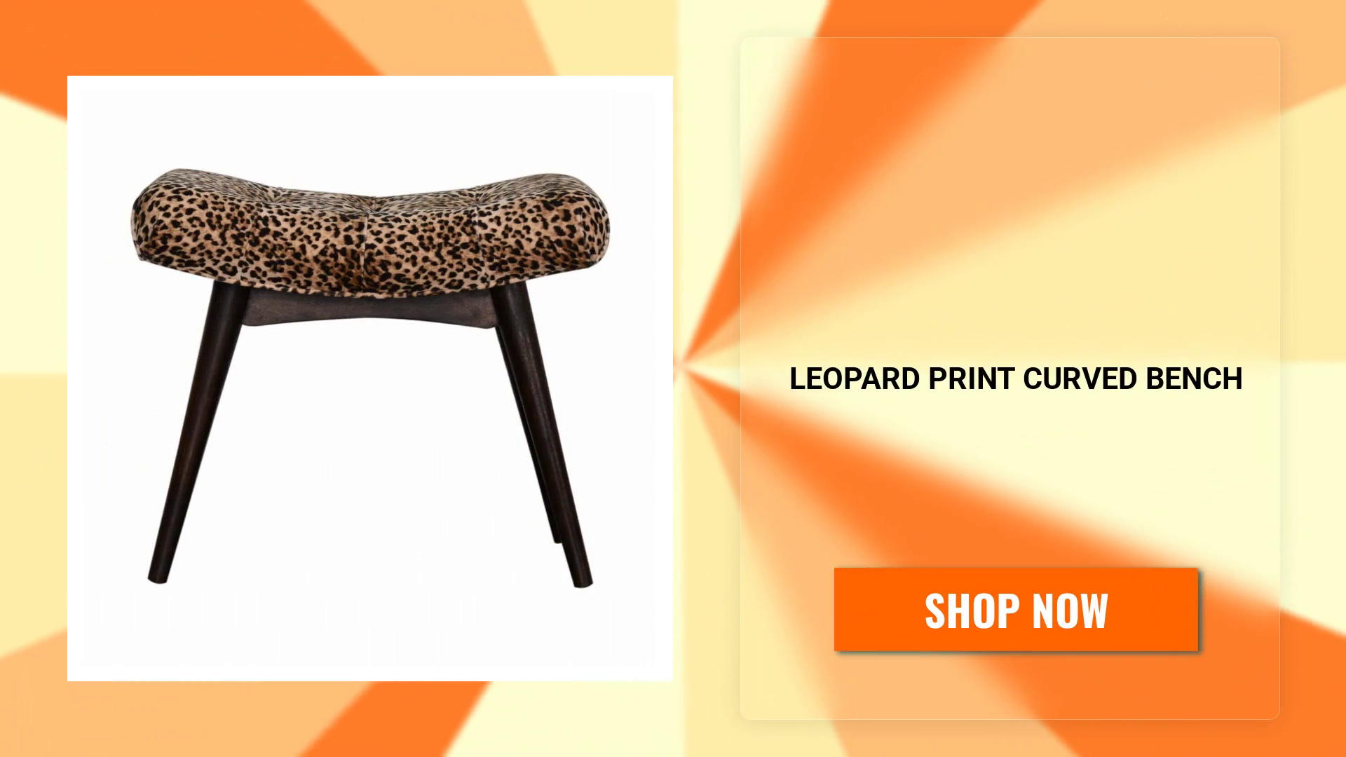 Leopard Print Curved Bench by@Outfy