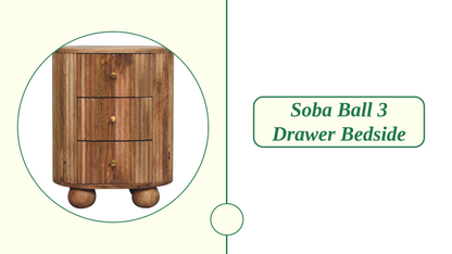 Soba Ball 3 Drawer Bedside by@Outfy