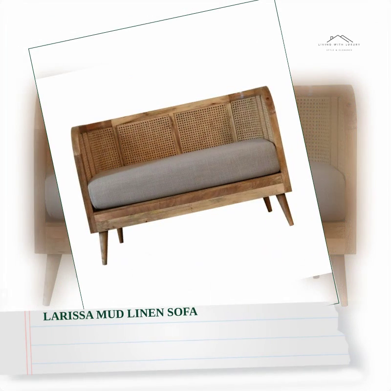 Larissa Mud Linen Sofa by@Outfy