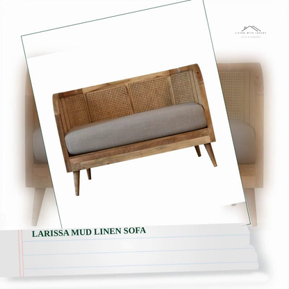 Larissa Mud Linen Sofa by@Outfy