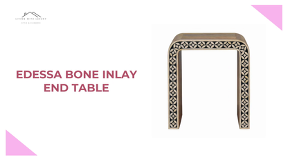 Edessa Bone Inlay End Table by@Outfy