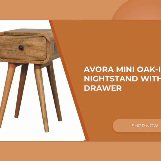 Avora Mini Oak-ish Nightstand with 1 drawer by@Outfy