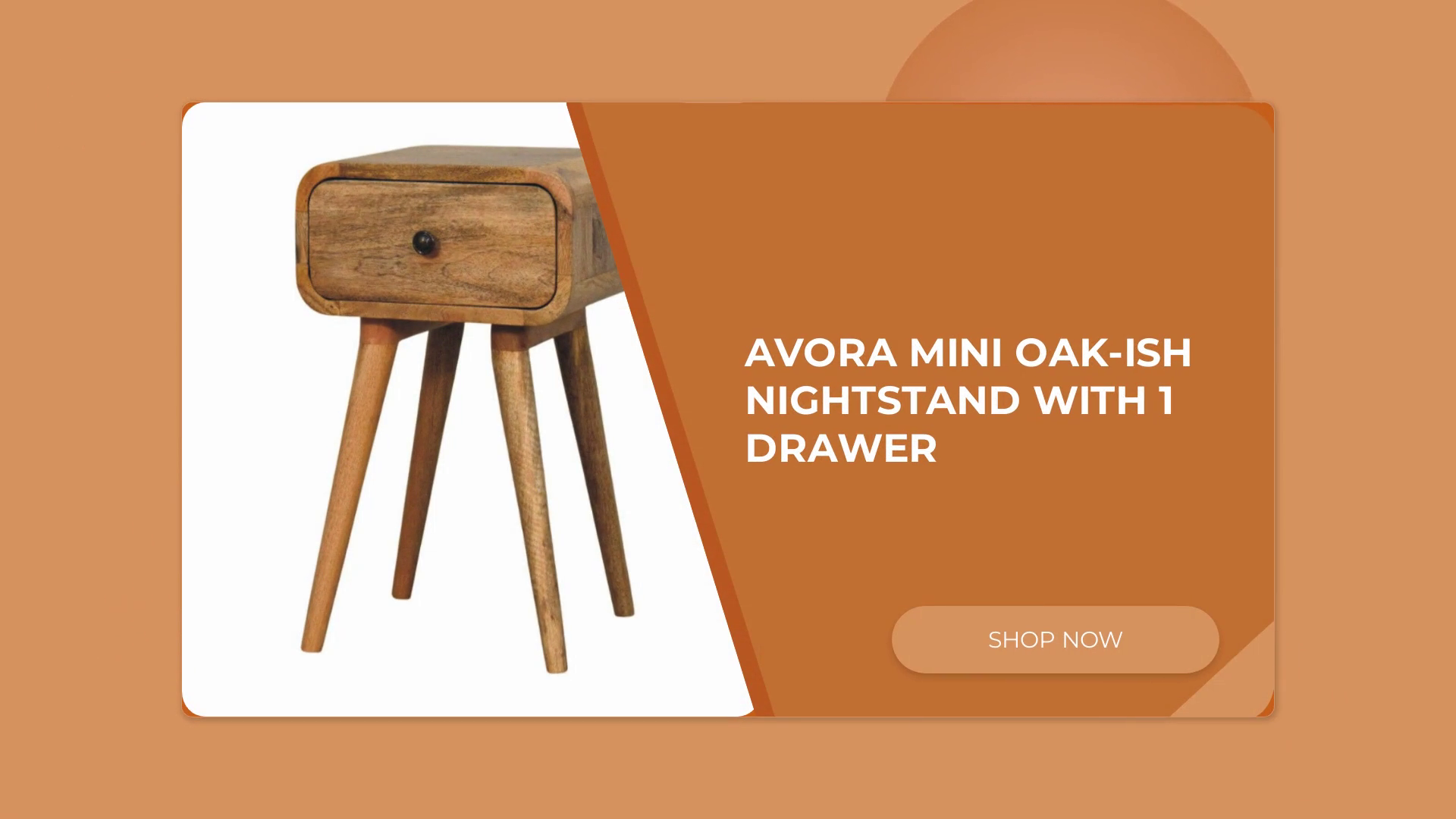 Avora Mini Oak-ish Nightstand with 1 drawer by@Outfy