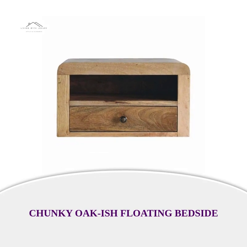 Chunky Oak-ish Floating Bedside by@Outfy