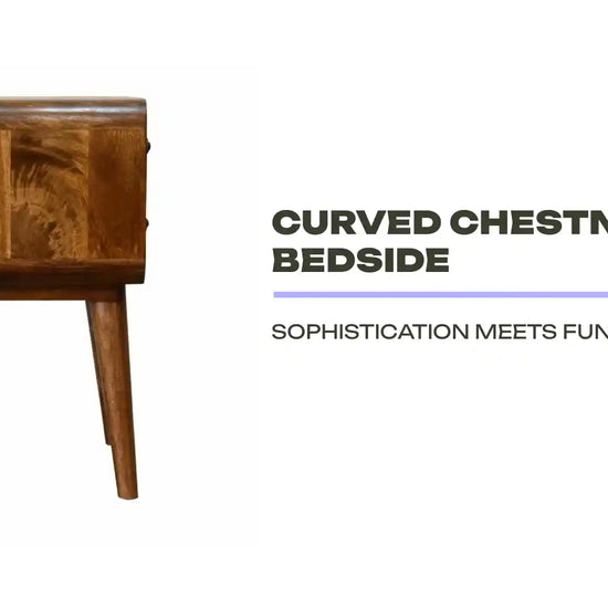 Curved Chestnut Bedside by@Outfy