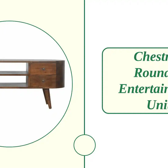 Chestnut Rounded Entertainment Unit by@Outfy