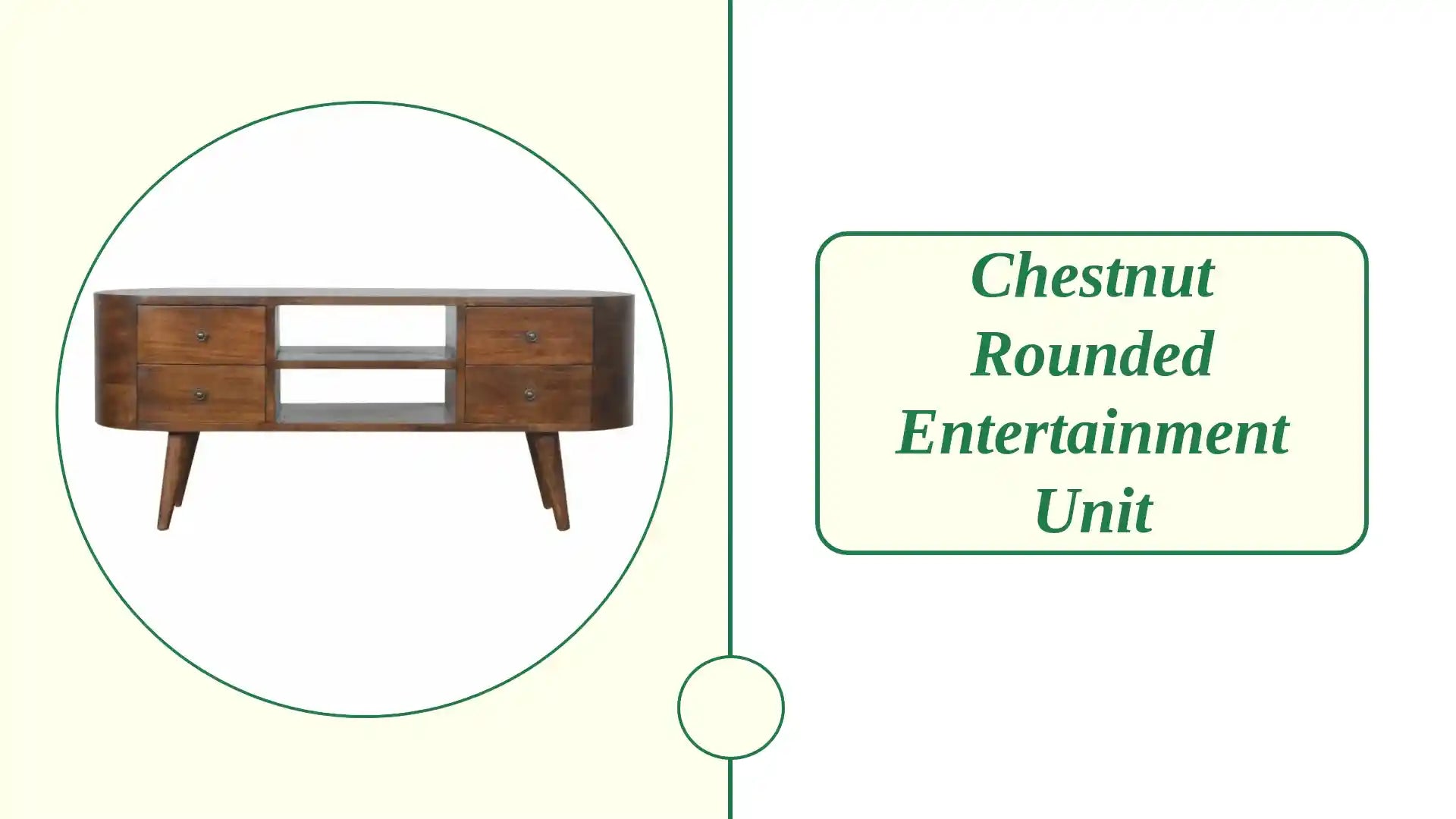 Chestnut Rounded Entertainment Unit by@Outfy