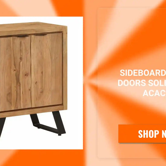 Sideboard with 2 Doors Solid Wood Acacia by@Outfy