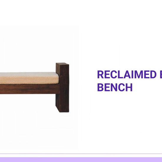 Reclaimed Boucle Bench by@Outfy