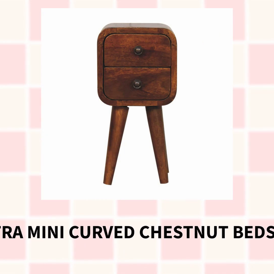 Extra Mini Curved Chestnut Bedside by@Outfy