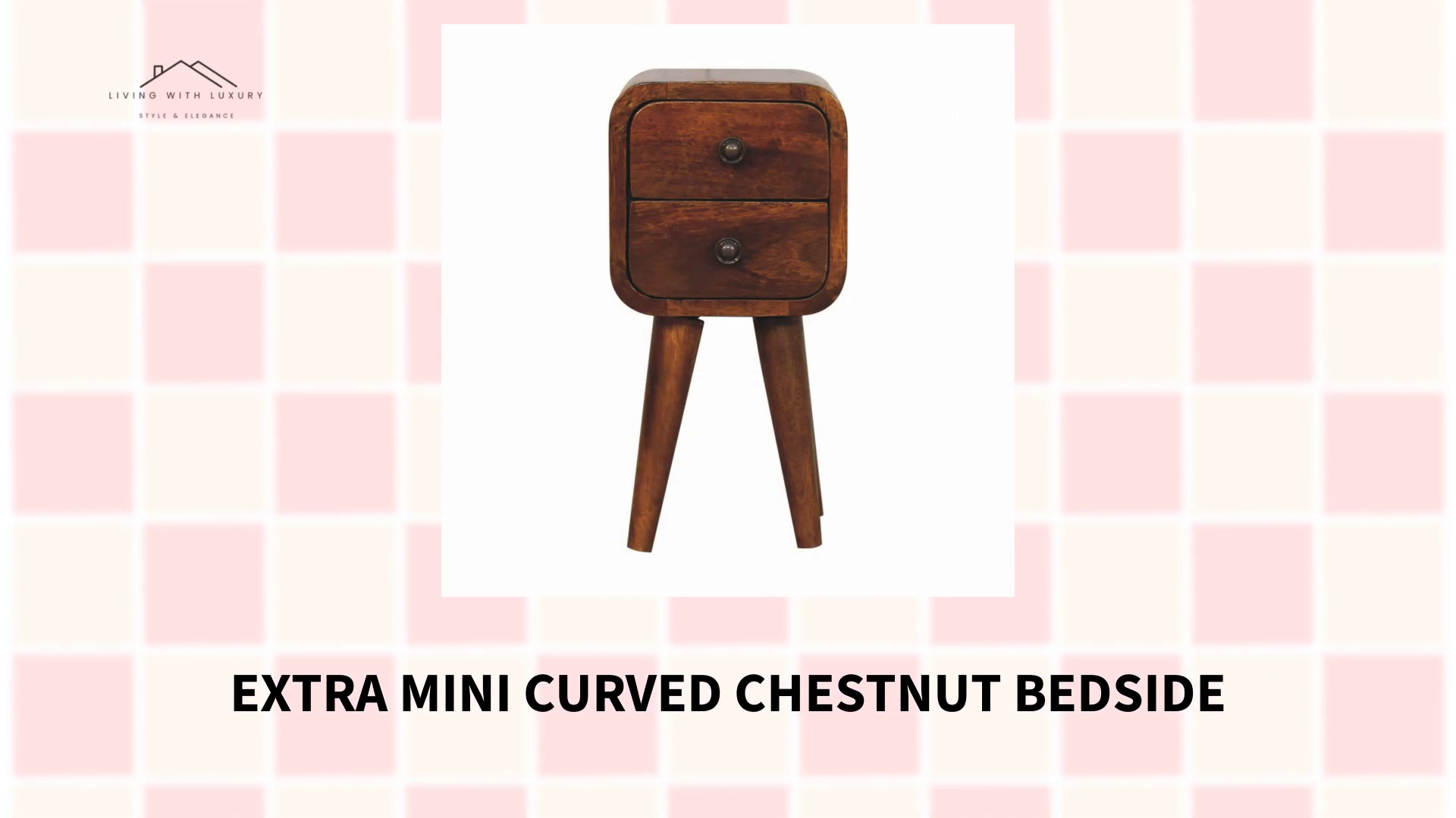 Extra Mini Curved Chestnut Bedside by@Outfy