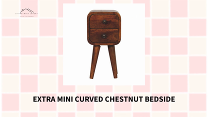 Extra Mini Curved Chestnut Bedside by@Outfy